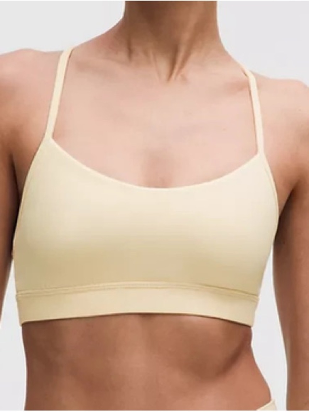 NWT lululemon Flow Y Bra butter cream